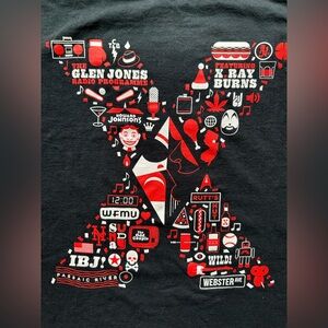 WFMU Glen Jones X. Ray Burns T-Shirt New Jersey Radio